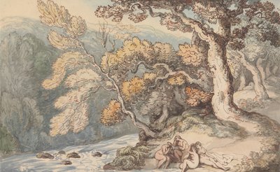 Bathers in a Landscape by Thomas Rowlandson